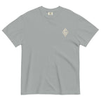 Vertical Wave Diamond DTF Heavyweight Tee in Granite, front