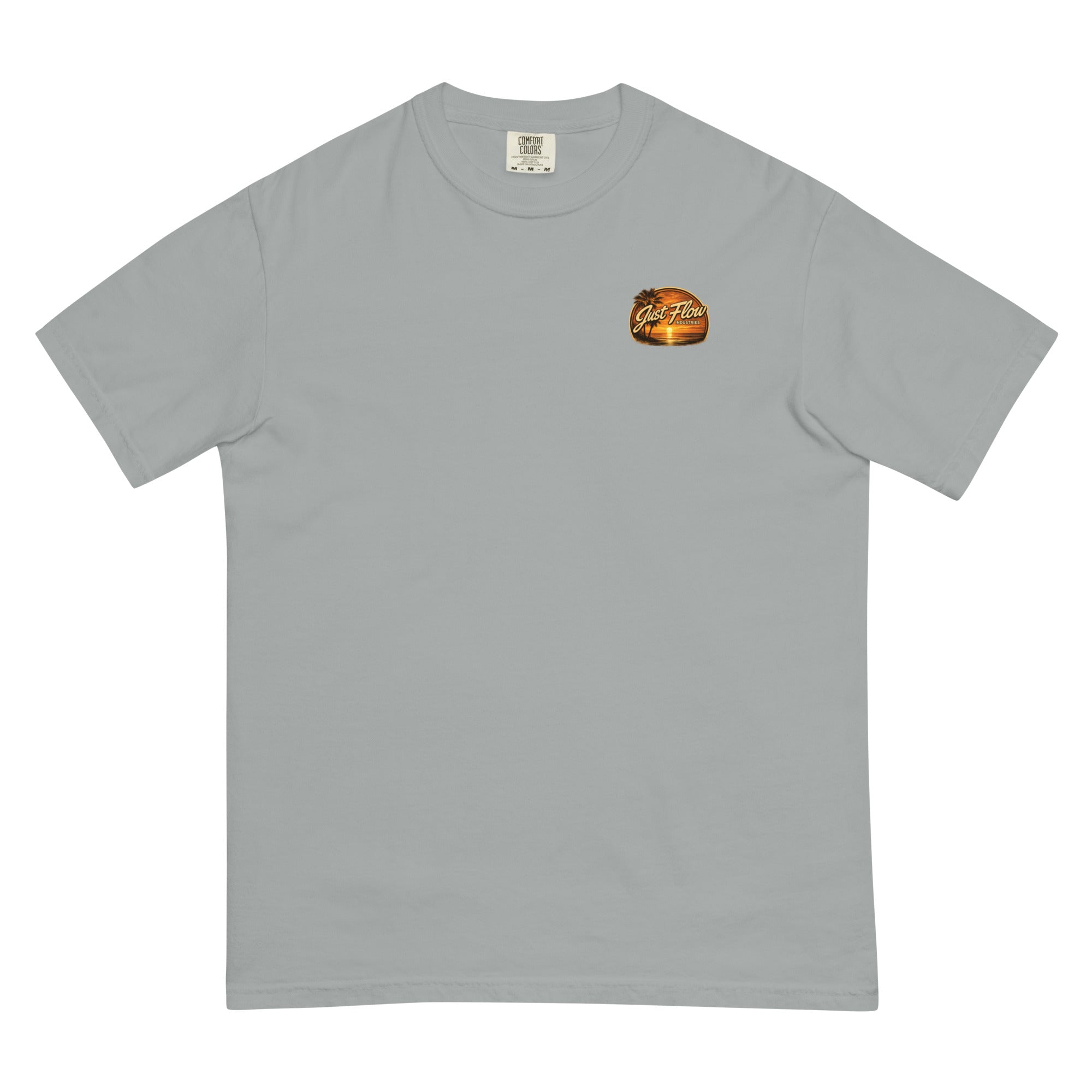 Golden Hour Jet Ski heavyweight tee in Granite, front