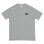 Horizontal Wave Diamond heavyweight tee in Granite with the black mark, front