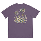 Palm Smoke II Heavyweight Tee in Grape, back print