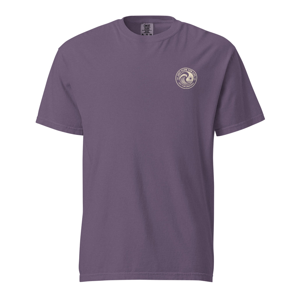 Circular Wave Crest heavyweight tee in Grape with the bone crest, front