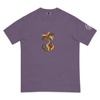 Palm Smoke Heavyweight Tee in Grape, left sleeve