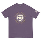 Monogram Eclipse Heavyweight Tee in Grape, left sleeve
