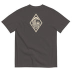 Vertical Wave Diamond DTF Heavyweight Tee in Graphite, back graphic