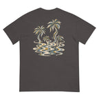 Palm Smoke II Heavyweight Tee in Graphite, back print