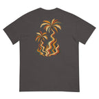 Palm Smoke Heavyweight Tee in Graphite, back print