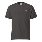 Palm Frequency Heavyweight Tee — washed Graphite, front, wave mark at left chest