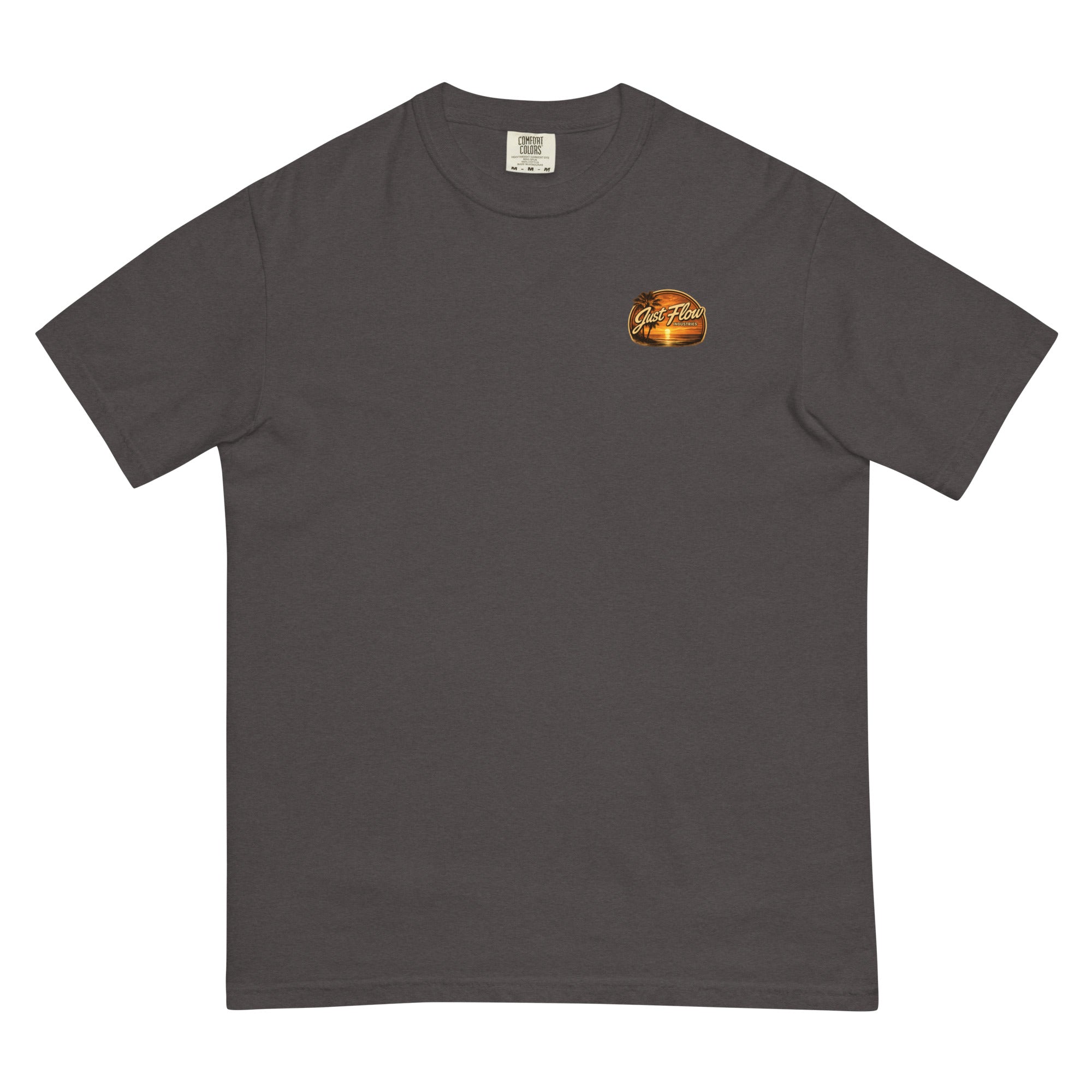 Golden Hour Beach Cruiser heavyweight tee in Graphite, front