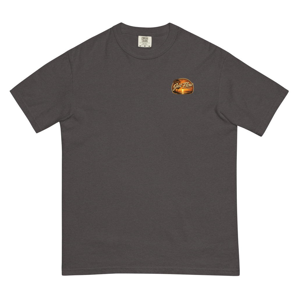 Golden Hour Jet Ski heavyweight tee in Graphite, front