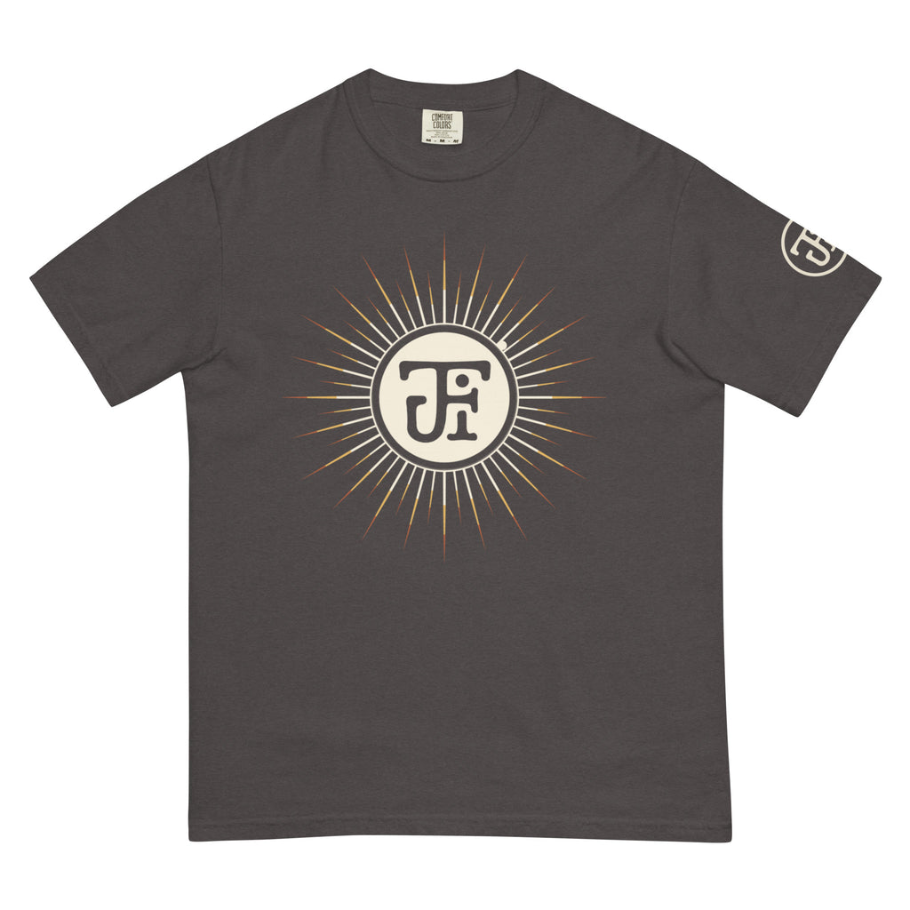 Monogram Eclipse Heavyweight Tee in Graphite, left sleeve