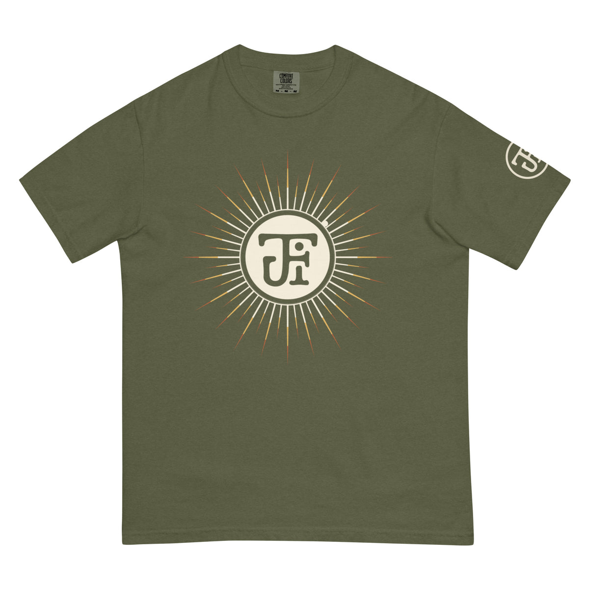 Monogram Eclipse Heavyweight Tee in Hemp, left sleeve