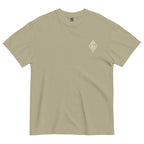 Vertical Wave Diamond DTF Heavyweight Tee in Khaki, front
