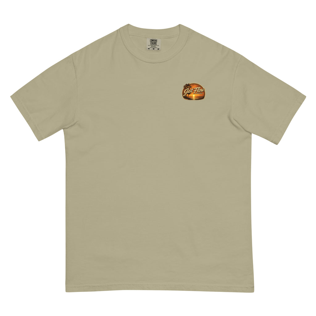 Golden Hour Jet Ski heavyweight tee in Khaki, front