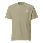 Circular Wave Crest heavyweight tee in Khaki with the bone crest, front