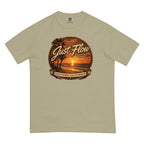 Golden Hour Feature heavyweight tee in Khaki, front badge