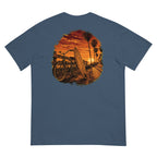 Golden Hour Beach Cruiser heavyweight tee in Midnight, back graphic