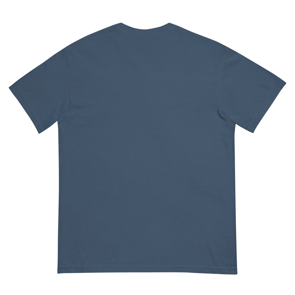 Golden Hour Feature heavyweight tee in Midnight, back, no print