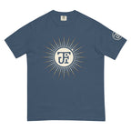 Monogram Eclipse Heavyweight Tee in Midnight, left sleeve