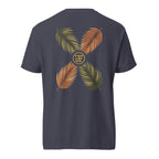 Palm Frond Heavyweight Tee in Navy, back print