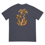 Palm Smoke Heavyweight Tee in Navy, back print