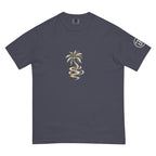 Palm Smoke II Heavyweight Tee in Navy, left sleeve