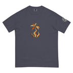 Palm Smoke Heavyweight Tee in Navy, left sleeve