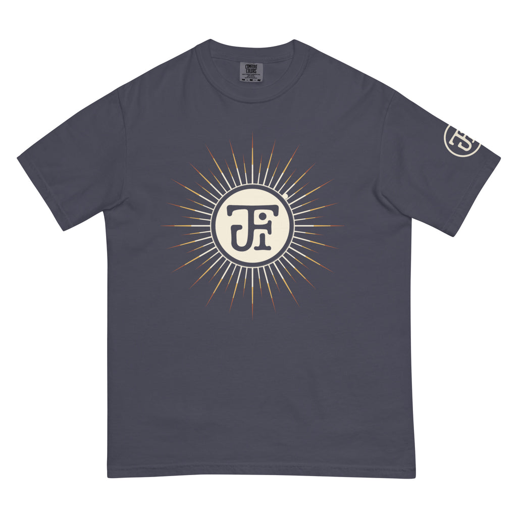 Monogram Eclipse Heavyweight Tee in Navy, left sleeve