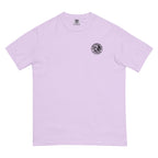 Circular Wave Crest heavyweight tee in Orchid with the black crest, front