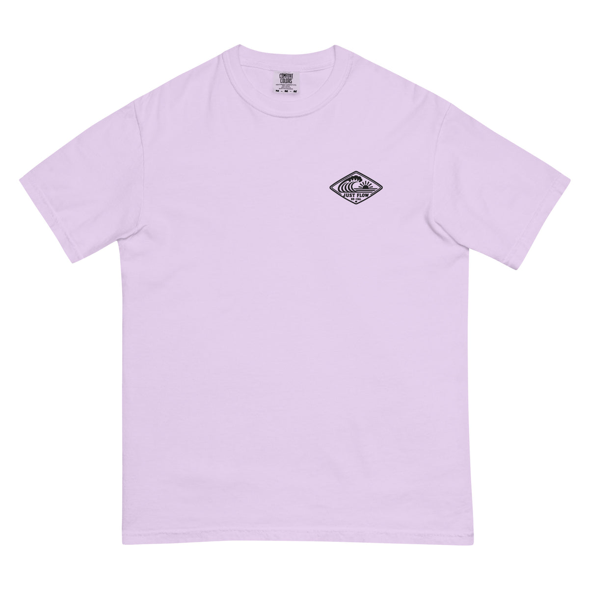 Horizontal Wave Diamond heavyweight tee in Orchid with the black mark, front