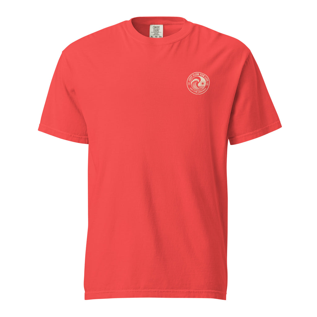 Circular Wave Crest heavyweight tee in Paprika with the bone crest, front