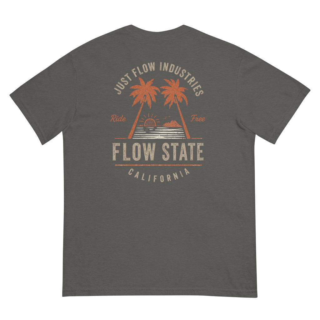 Flow State DTF Heavyweight Tee in Pepper, back graphic