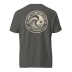 Circular Wave Crest heavyweight tee in Pepper with the bone crest, back graphic
