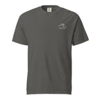 Palm Frequency Heavyweight Tee — washed Pepper, front, wave mark at left chest