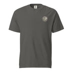 Circular Wave Crest heavyweight tee in Pepper with the bone crest, front