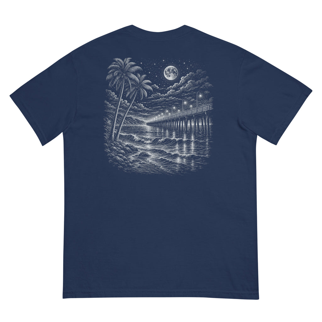 After Dark Pier tee, Navy, back