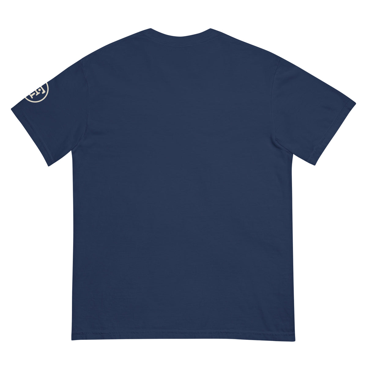 Monogram Eclipse Heavyweight Tee in True Navy, left sleeve