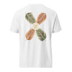 Palm Frond Heavyweight Tee in White, back print