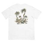 Palm Smoke II Heavyweight Tee in White, back print
