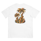 Palm Smoke Heavyweight Tee in White, back print