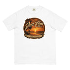 Golden Hour Feature heavyweight tee in White, front badge