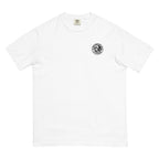 Circular Wave Crest heavyweight tee in White with the black crest, front