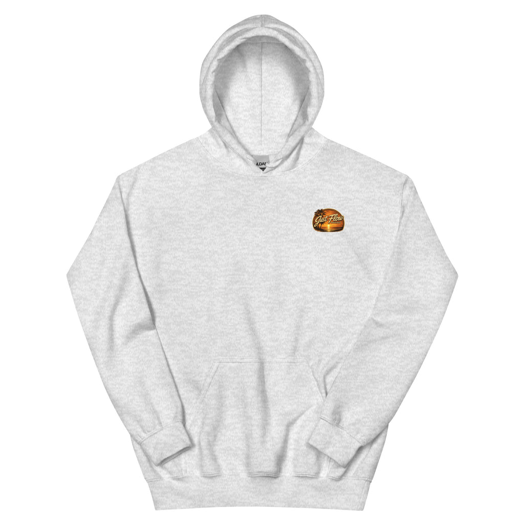 Golden Hour Offshore Fishing hoodie in Ash, front
