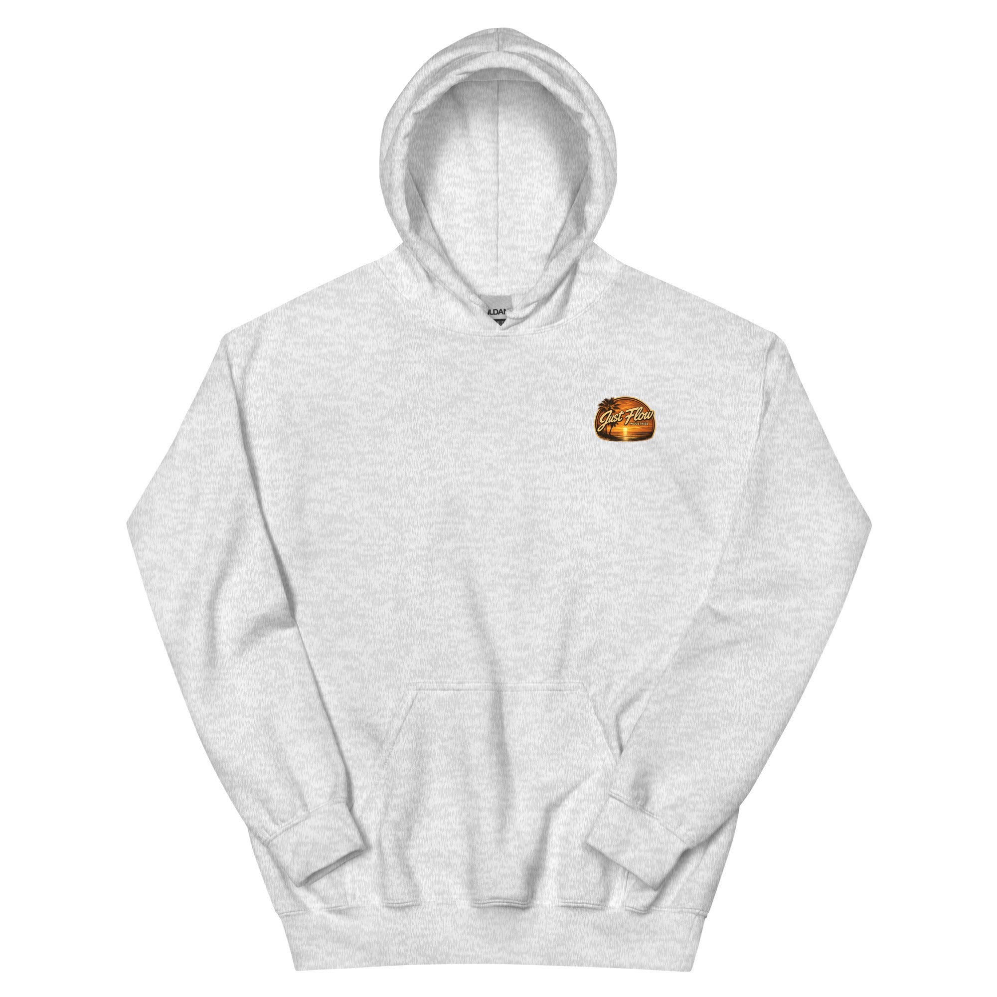 Golden Hour Offshore Fishing hoodie in Ash, front