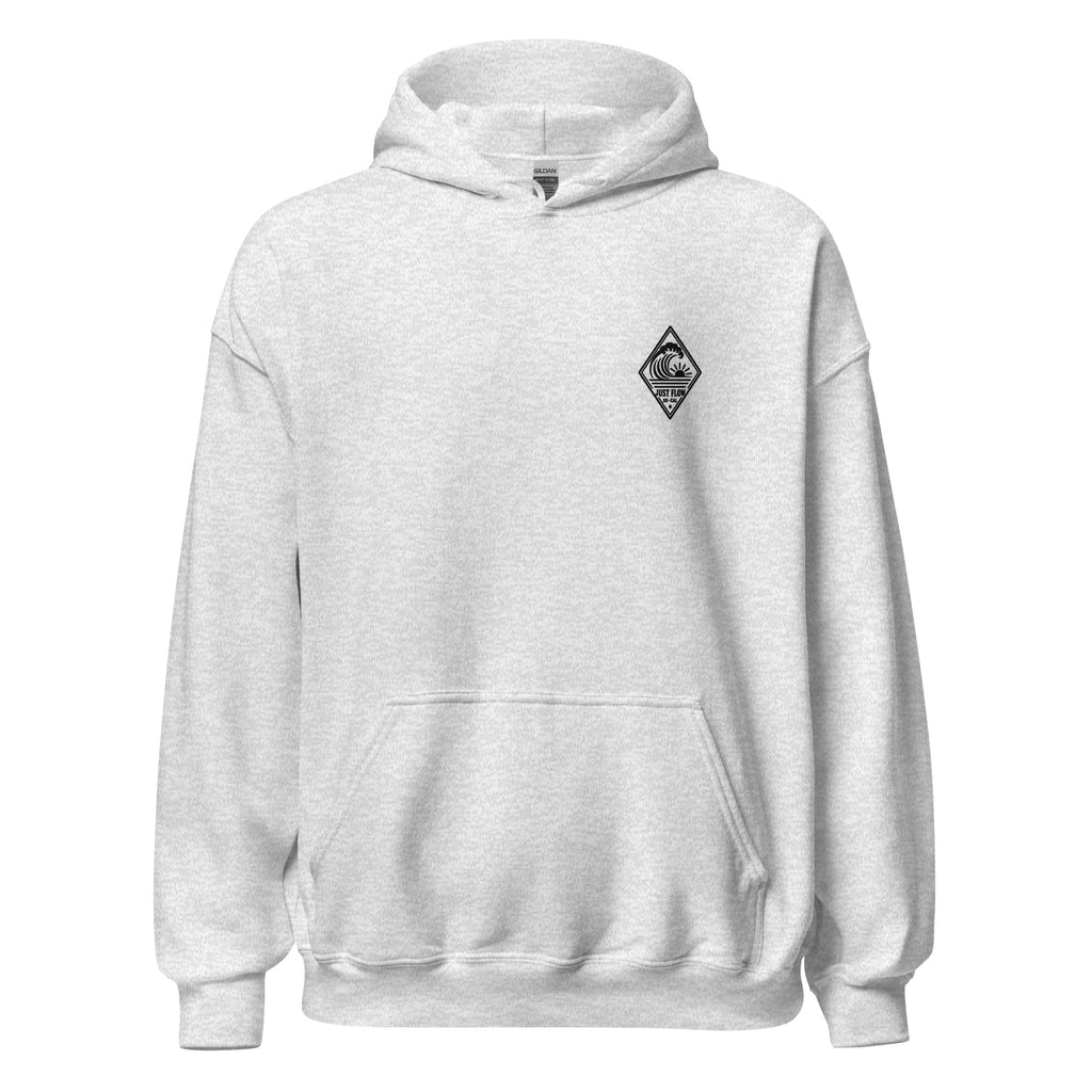 Vertical Wave Diamond hoodie in Ash with the black mark, front