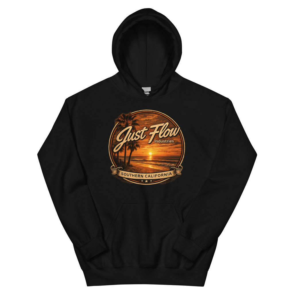 Golden Hour Feature hoodie in Black, front badge