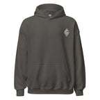 Vertical Wave Diamond DTF Hoodie in Charcoal, front