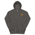 Golden Hour Offshore Fishing hoodie in Charcoal, front