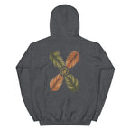 Palm Frond Hoodie in Dark Heather, back print