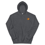 Golden Hour Offshore Fishing hoodie in Dark Heather, front