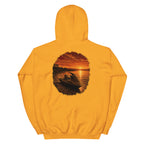 Golden Hour Jet Ski hoodie in Gold, back graphic